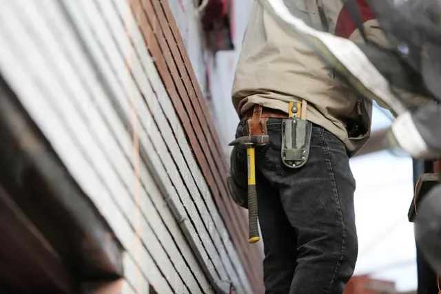 Roofing tools on a New Orleans roof during a repair diagnosis